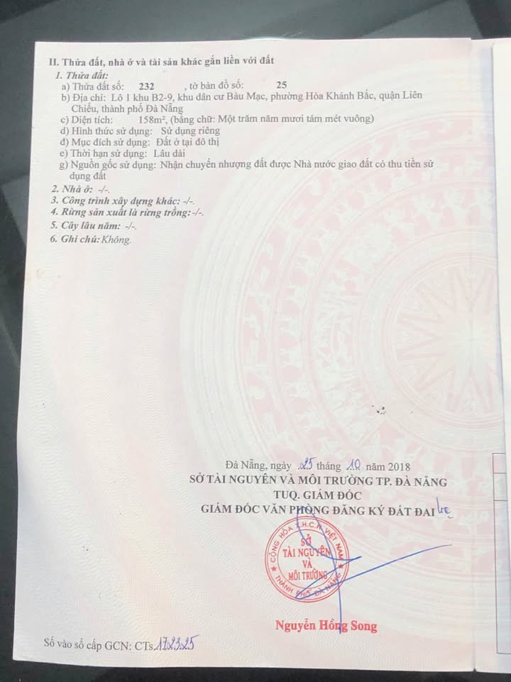 Đất nền Bàu Mạc 18, quận Liên Chiểu, Đà Nẵng 158m² giá 7.7 tỷ - Đầu tư siêu lợi nhuận!