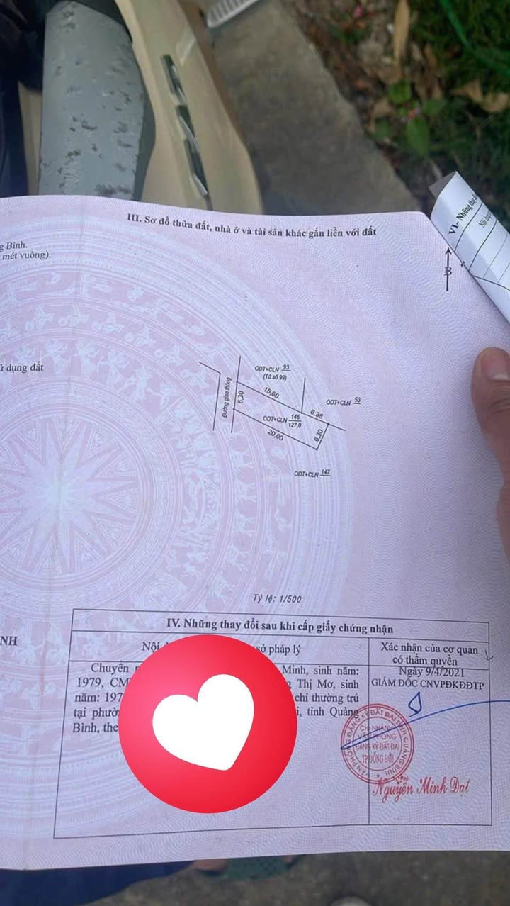 Đất nền Trịnh Công Sơn, Đồng Hới, 126m² giá 1.1 tỷ - Đường ô tô thông thoáng!