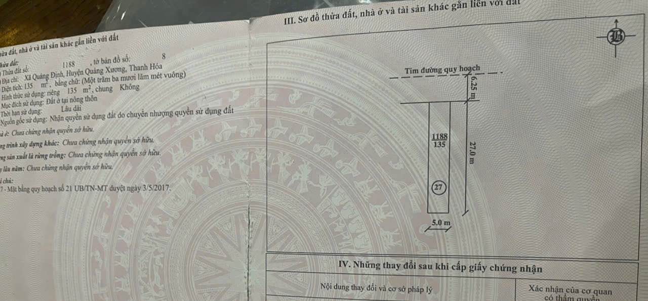 Đất nền Quảng Định 135m² giá 1.38 tỷ - Đầu tư sinh lời ngay!
