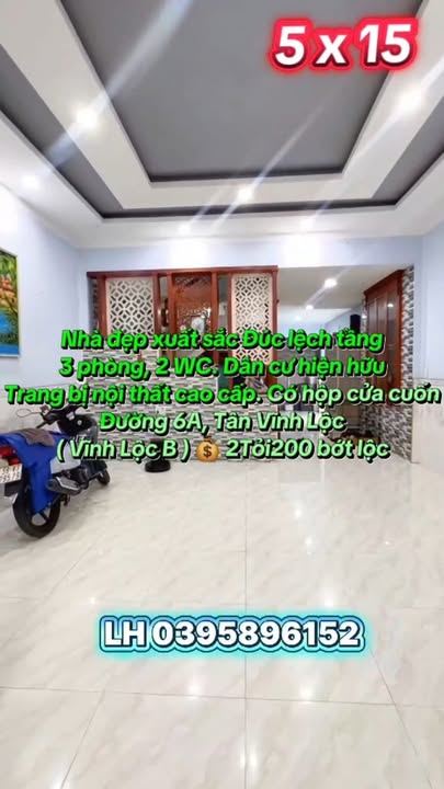 Nhà đẹp Tân Vĩnh Lộc 75m² giá thỏa thuận - Đúc lệch tầng, nội thất cao cấp!