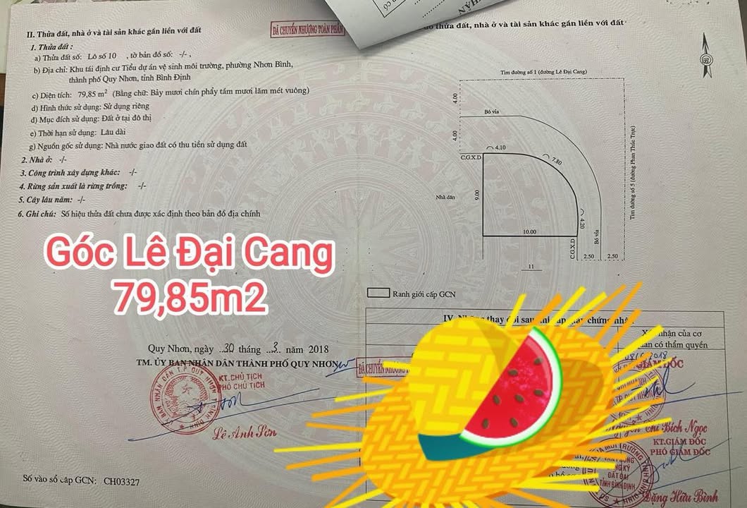 Đất nền góc đẹp Phan Thúc Trực, Quy Nhơn 80m² giá 4.39 tỷ - Cơ hội đầu tư hấp dẫn!