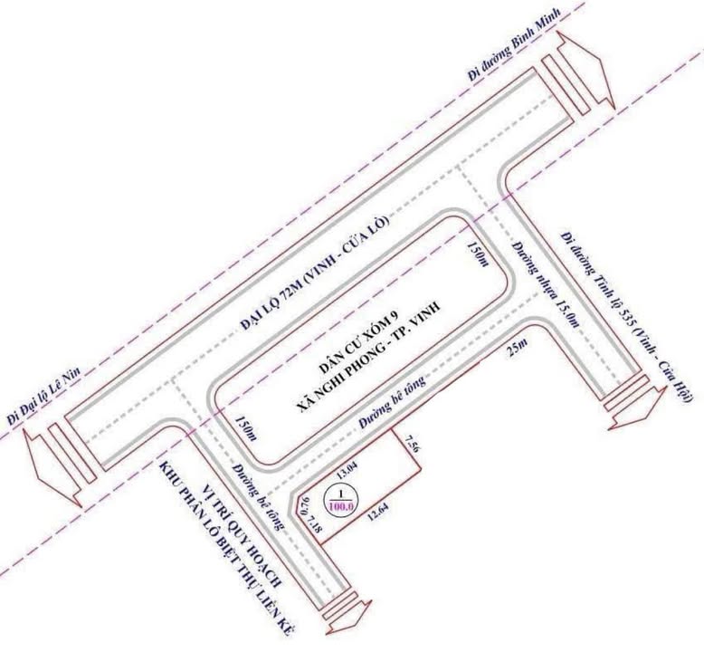 Đất Nền Chính Chủ Nghi Phong, TP Vinh 100m² - Tiềm năng sinh lời cao!