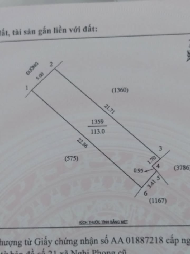 Bán đất Nghi Phong Vinh 113m² giá chỉ 1.85 tỷ - Đầu tư sinh lời tốt!