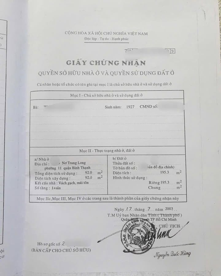 Lô đất Nơ Trang Long, Bình Thạnh 195.3m² giá 13.99 tỷ - Cơ hội đầu tư sinh lời!