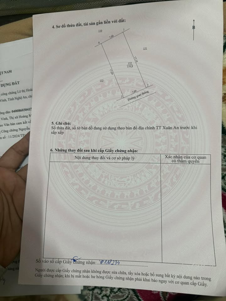 Đất nền 120m² tại phường Xuân An, Nghi Xuân - Giá hợp lý cho đầu tư!