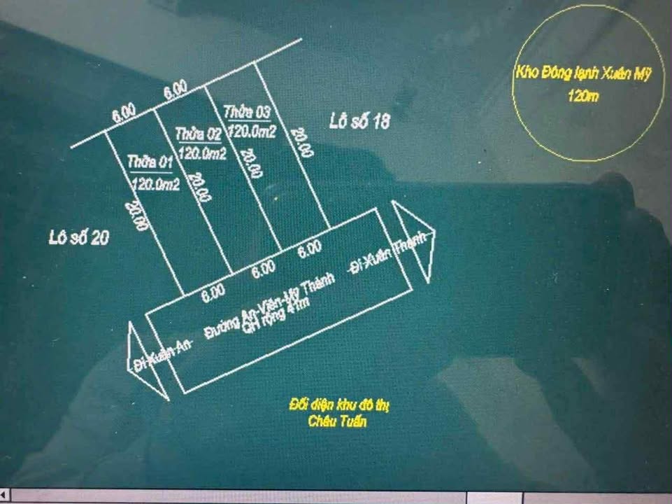 Đất mặt đường An Viên Mỹ 120m² giá 3 tỷ - Đối diện dự án Châu Tuấn sắp triển khai!
