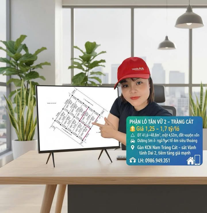 Đất phân lô Tân Vũ 2 Tràng Cát 42m² - Giá chỉ từ 1,25 tỷ, cơ hội đầu tư sinh lời!