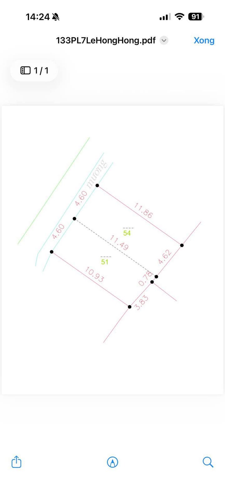 Đất nền khu phố tổ 7 Lê Hồng Phong, 53m² giá chỉ 1.4 tỷ - Cơ hội hiếm có!