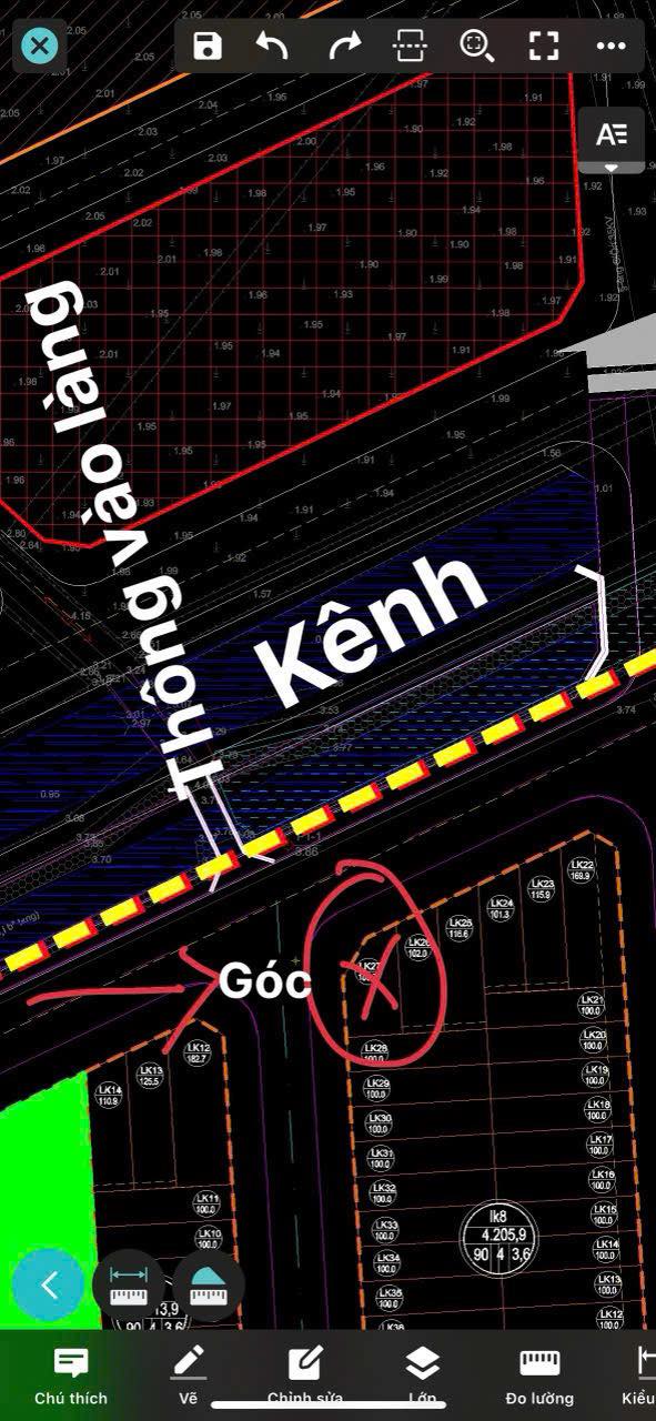 Đất nền Khu đô thị Hoàng Hiệp - 105m² giá 4 tỷ - Lô góc đẹp, view kênh