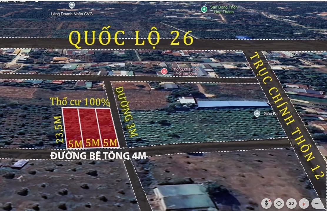 Đất thổ cư Tân An, Buôn Ma Thuột 117m² giá 800 triệu - Đầu tư sinh lời ngay!