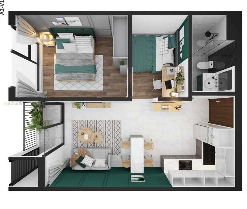 Căn hộ Sentosa Sky Park Hải Phòng - Giá thuê hấp dẫn từ 6 triệu/tháng!