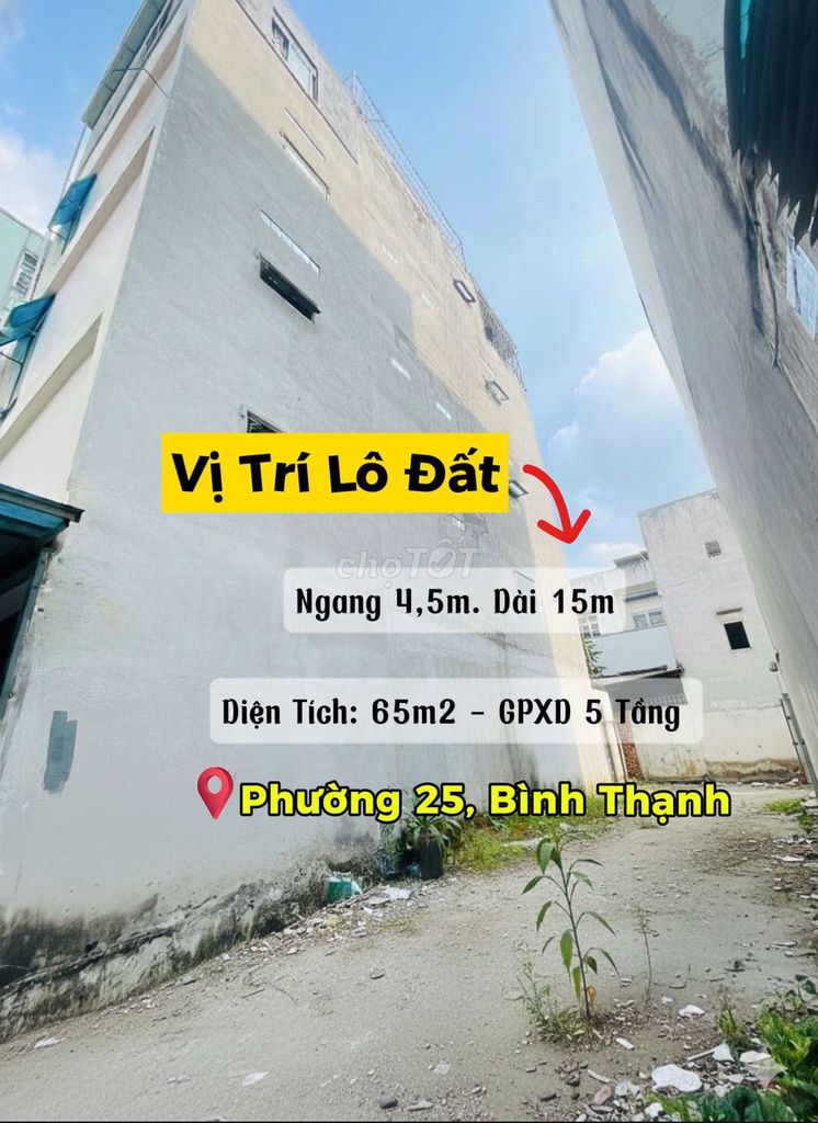 Nhà phố cho thuê tại Ung Văn Khiêm, Bình Thạnh 65m² giá 7.5 tỷ - Pháp lý rõ ràng, đầu tư sinh lời!