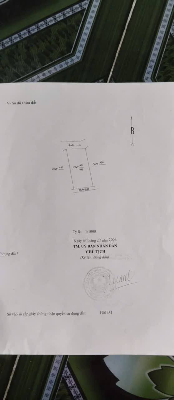 Đất thổ cư Suối Cát, Cam Lâm 2800m² giá 900 triệu - Đầu tư sinh lời ngay!