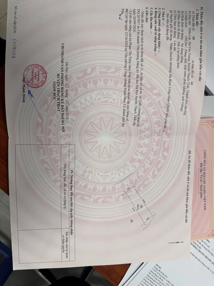 Đất nền 100m² tại Quang Tiến, Sóc Sơn chỉ 1 tỷ - Đầu tư sinh lời ngay!