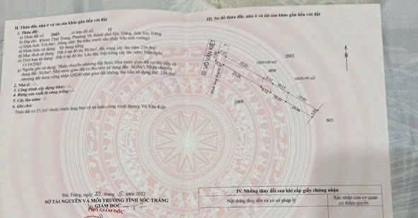 Đất nền bán gấp tại đường Võ Văn Kiệt, Sóc Trăng - 600m² chỉ 4 tỷ