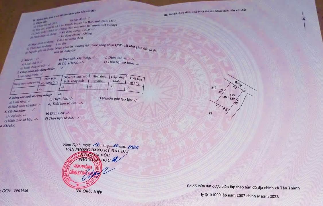 Đất nền Trường Thi, Nam Định 120m² giá 1.32 tỷ - Lô góc thoáng mát!