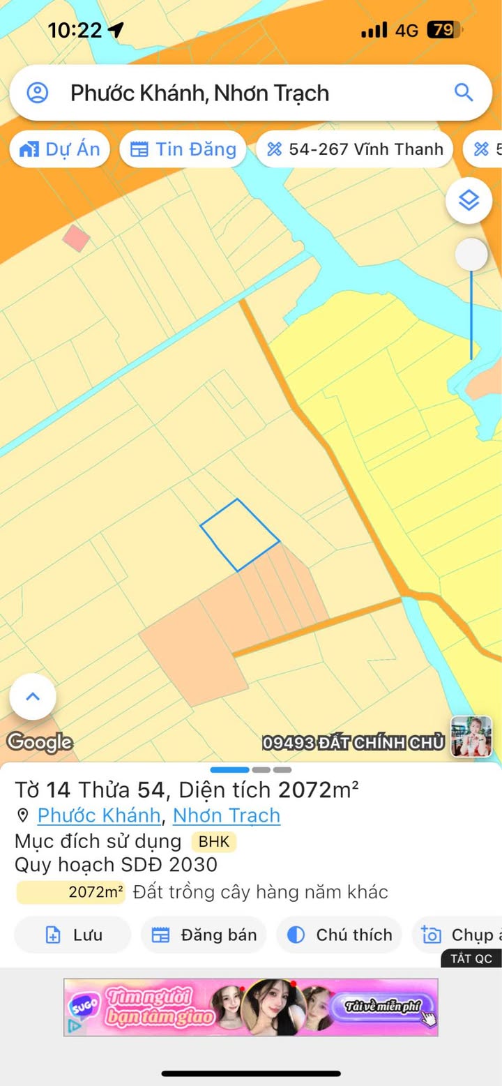 Đất nền Phước Khánh, Nhơn Trạch 2072m² giá 1.346 tỷ - Bán gấp cho khách định cư!