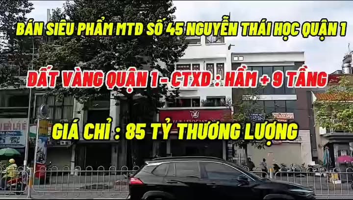 Bán nhà mặt tiền Nguyễn Thái Học, Quận 1, 136m² giá chỉ 85 tỷ - Cơ hội đầu tư tuyệt vời!