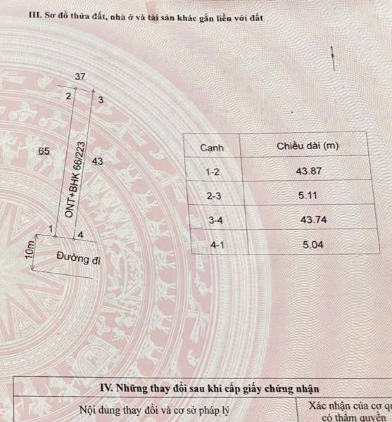 Đất nền Bình Chánh, Bình Sơn 225m² - Thổ cư 50m, vị trí đẹp giá thỏa thuận!