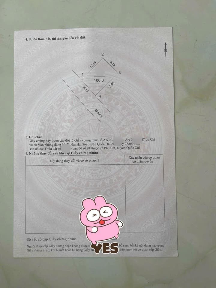 Đất thổ cư 100m² tại thôn 4, xã Phú Cát - Giá mềm, đầu tư lợi nhuận cao!