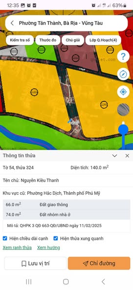 Đất thổ cư Hắc Dịch Phú Mỹ 1400m² giá 1 tỷ - Đầu tư tuyệt vời!