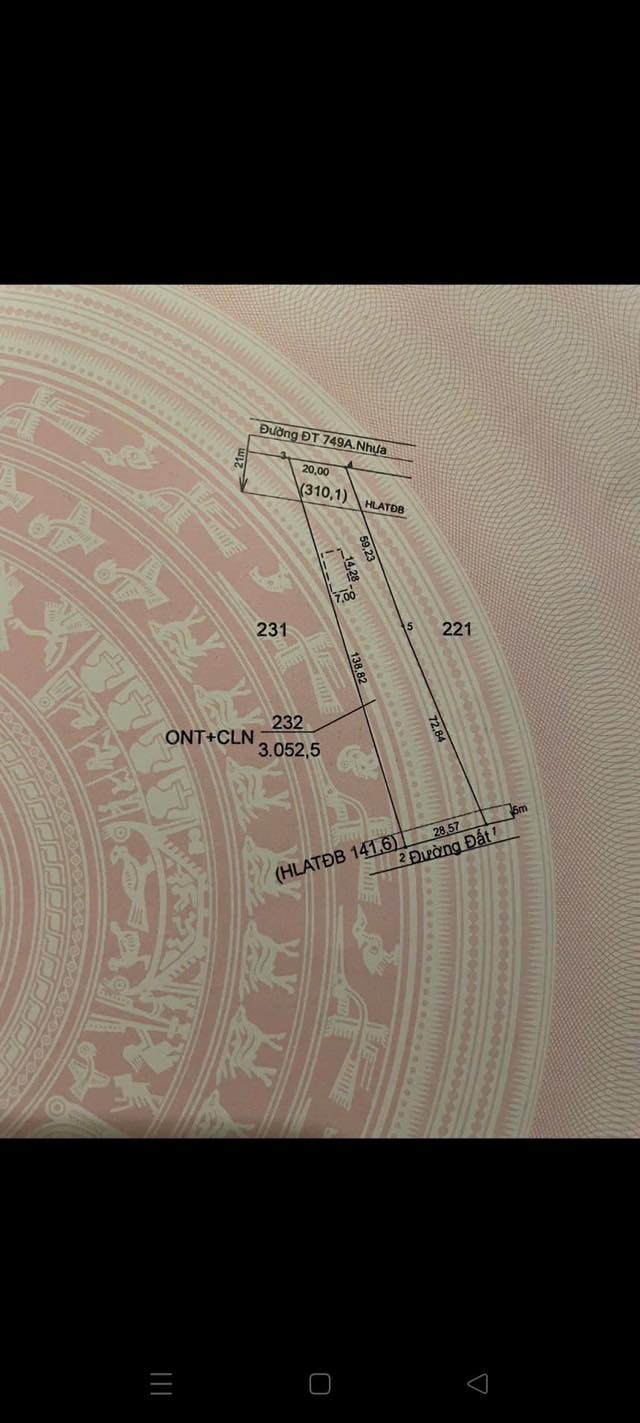 Đất nền thổ cư Long Hòa 2760m² - 2 mặt tiền đường ĐT749A, giá tốt!