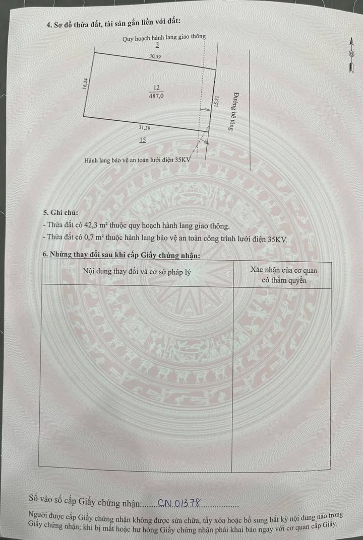 Đất nền Bắc Phong, Cao Phong, 487m² - Vị trí đắc địa gần UBND!