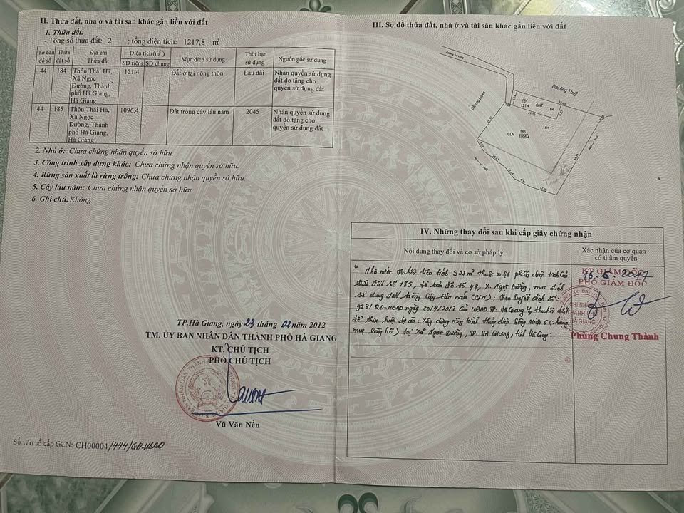 Đất thổ cư Ngọc Đường, Hà Giang 690m² giá 1.1 tỷ - Chính chủ bán gấp!