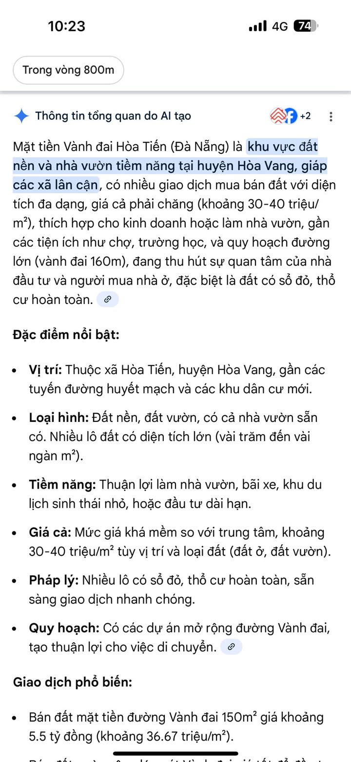 Đất Mặt Tiền Vành Đai Hòa Tiến 800m² giá chỉ 13 tỷ - Cơ hội đầu tư hấp dẫn!