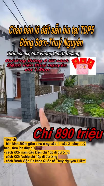 Lô đất Thủy Nguyên 63,7m² giá thỏa thuận - Chính chủ bán nhanh!
