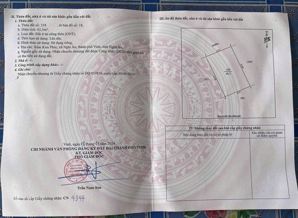 Đất thổ cư Xóm Kim Phúc, Nghi Ân 62,3m² giá chỉ 1 tỷ - Cơ hội đầu tư tuyệt vời!