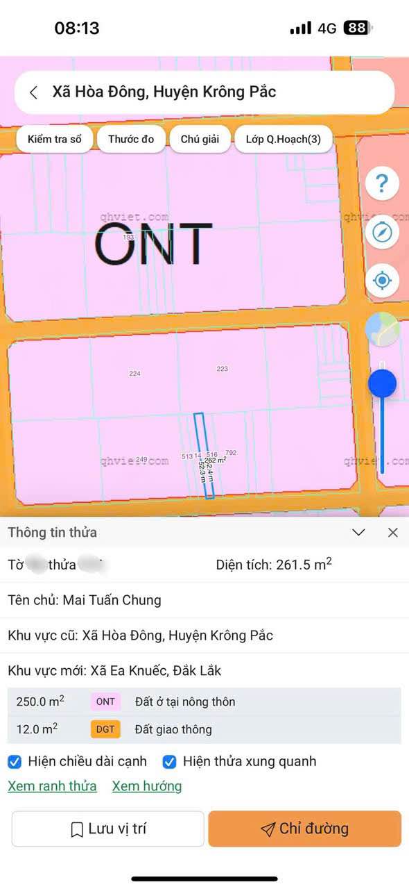 Đất nền Hẻm C1 Hòa Đông 260m² giá 720 triệu - Cơ hội đầu tư tuyệt vời!