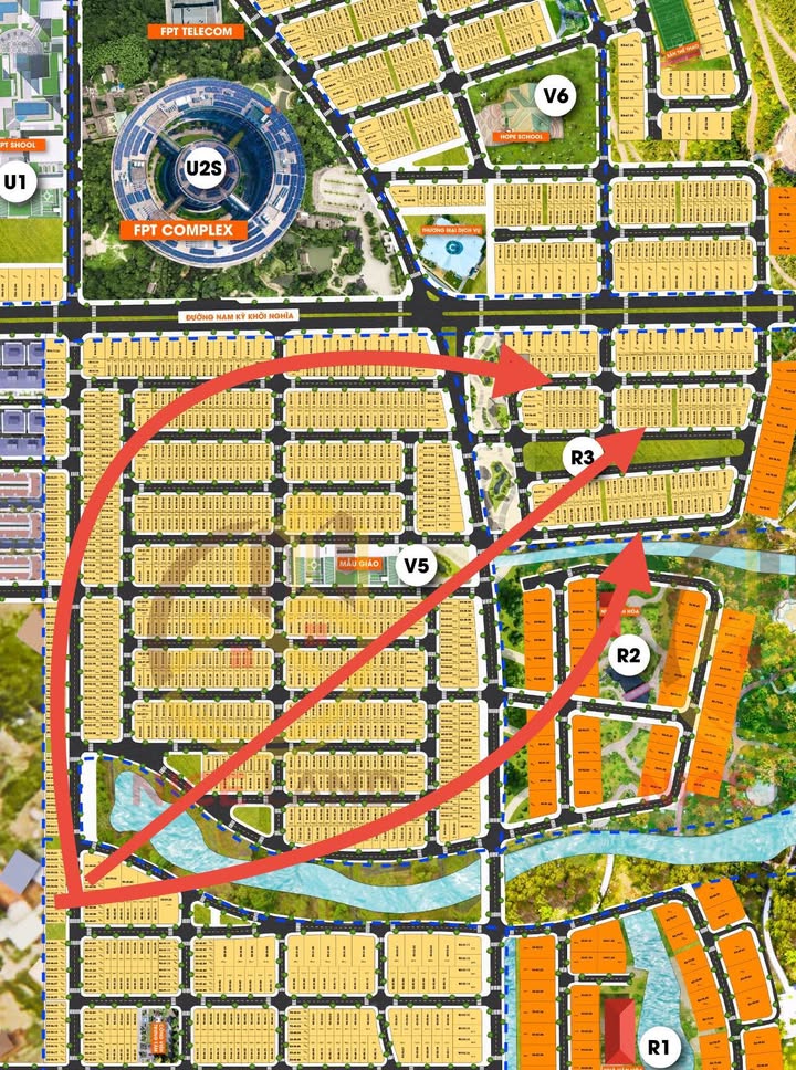 Đất nền khu R3 FPT City 102m² giá 6.35 tỷ - Vị trí đắc địa, đầu tư sinh lời!