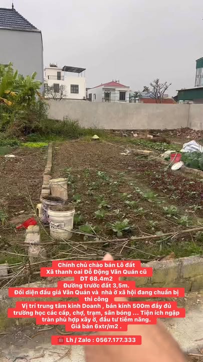 Lô đất Đỗ Động, Thanh Oai 68.4m² giá chỉ 4.1 tỷ - Đầu tư sinh lời hấp dẫn!