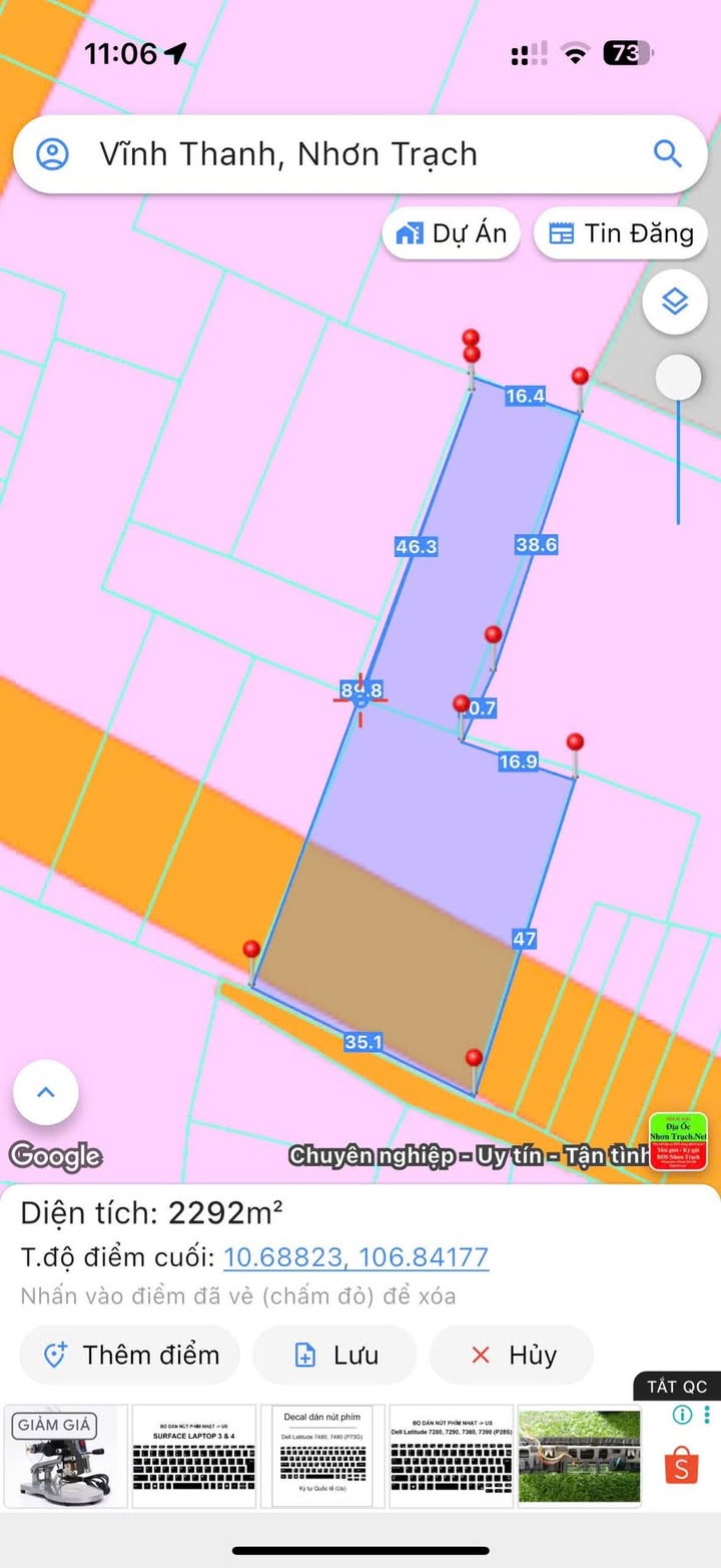 Đất nền Vĩnh Thanh Nhơn Trạch 2312m² - Giá thỏa thuận, vị trí thuận lợi!