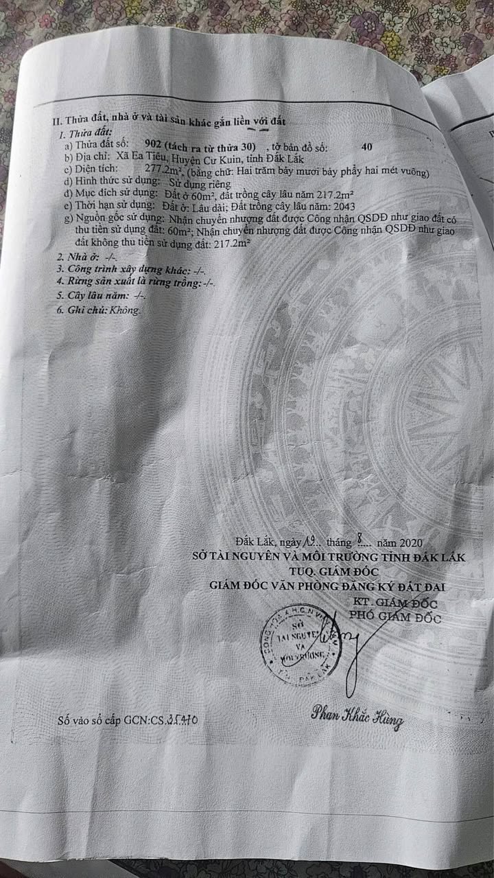 Đất nền xã Ea Tiêu, huyện Cư Kuin 277m² giá 890 triệu - Đầu tư sinh lời ngay!