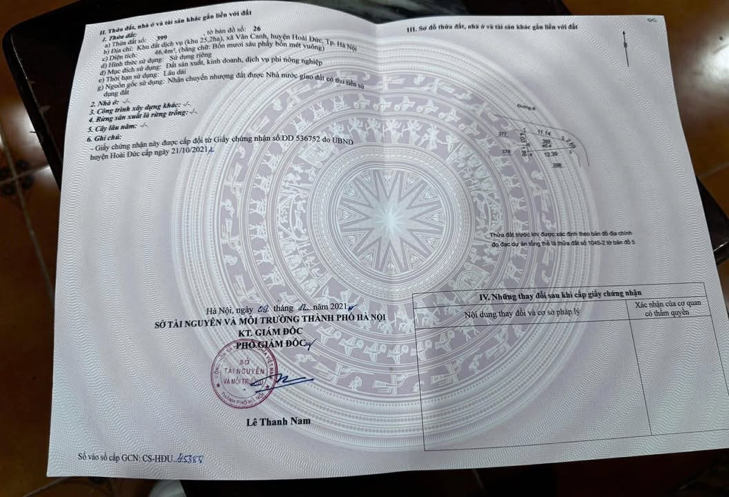 Đất nền Vân Canh Hoài Đức 46.4m² giá 10 tỷ - Lô góc mặt đường 16m