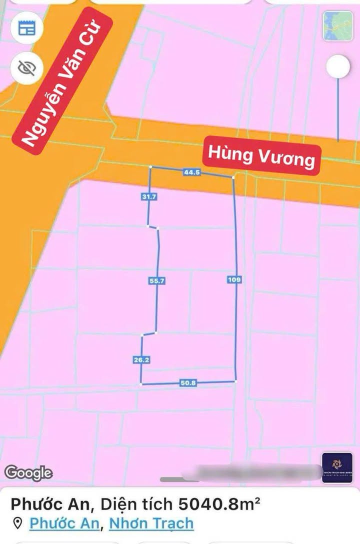 Đất mặt tiền Hùng Vương, Phước An 5000m² giá chỉ 29 tỷ - Cơ hội đầu tư lý tưởng!