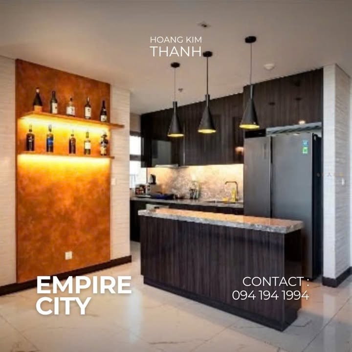 Căn hộ 2 phòng ngủ Empire City Thủ Đức 93m² giá 30 triệu - View sông tuyệt đẹp!