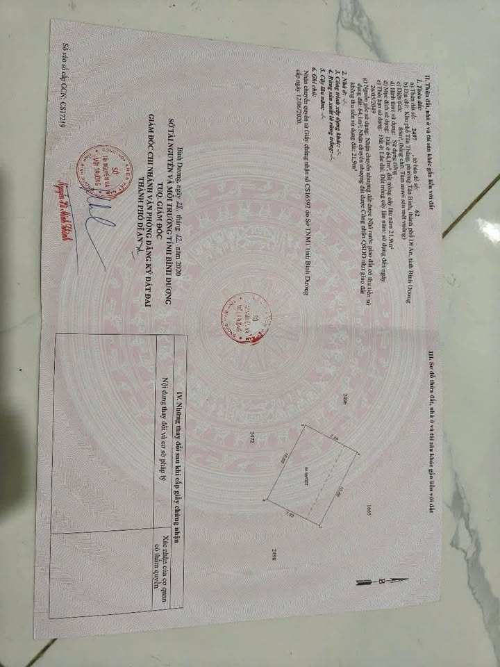 Đất nền Dĩ An 60m² giá chỉ 1.55 tỷ - Cơ hội đầu tư sinh lời!