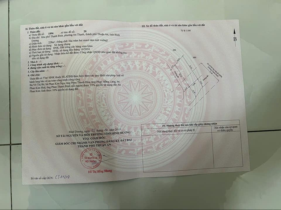 Đất thổ cư An Thạnh 101m² giá 1.72 tỷ - Đường xe hơi, phù hợp đầu tư!