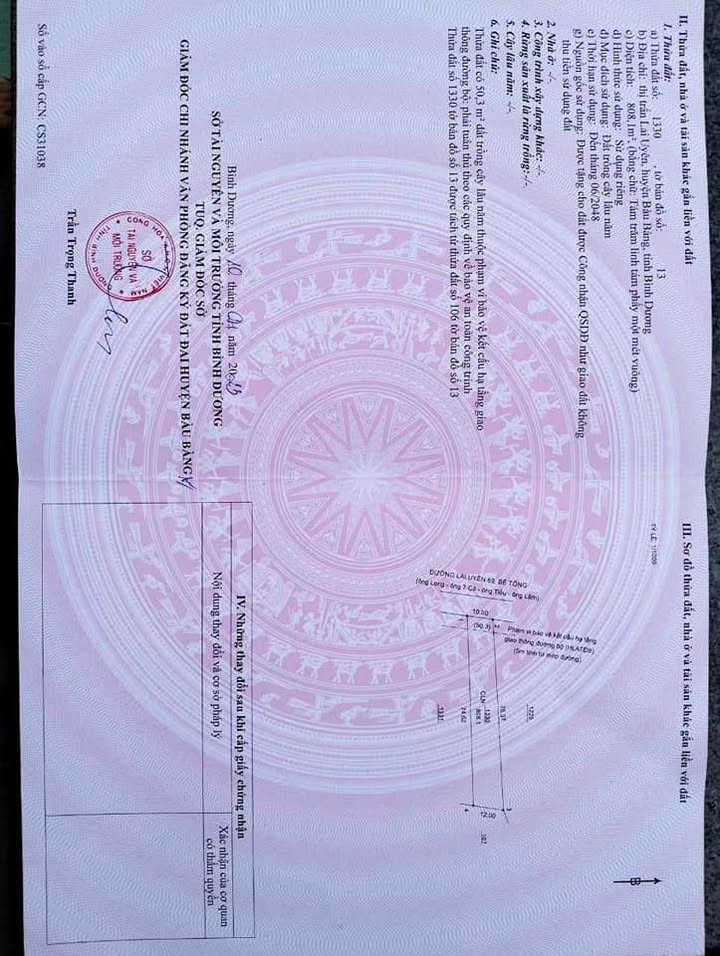 Đất nở hậu 12m tại Lai Uyên, Bàu Bàng, 750m² chỉ 1 tỷ - Cơ hội đầu tư hấp dẫn!