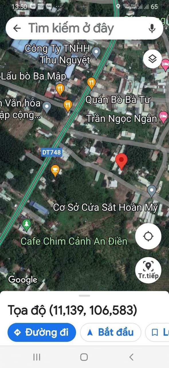 Đất An Điền Bến Cát 748m² giá 3.2 tỷ - Đường xe hơi thông thoáng!