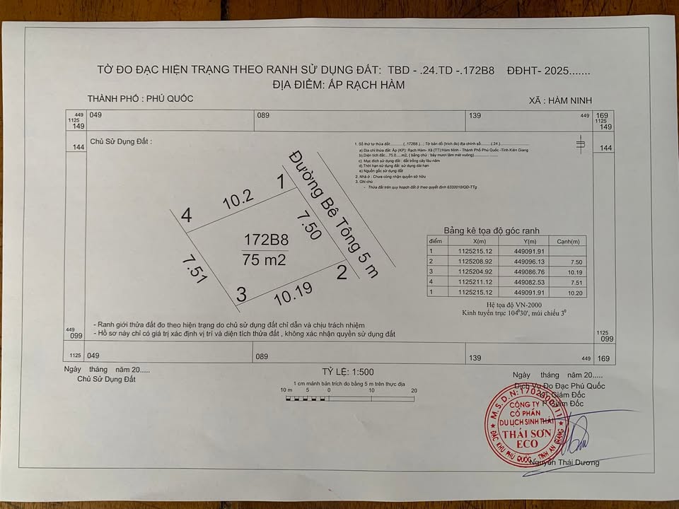 Đất nền ấp Rạch Hàm, Phú Quốc 75m², giá 250 triệu - Cơ hội đầu tư tuyệt vời!