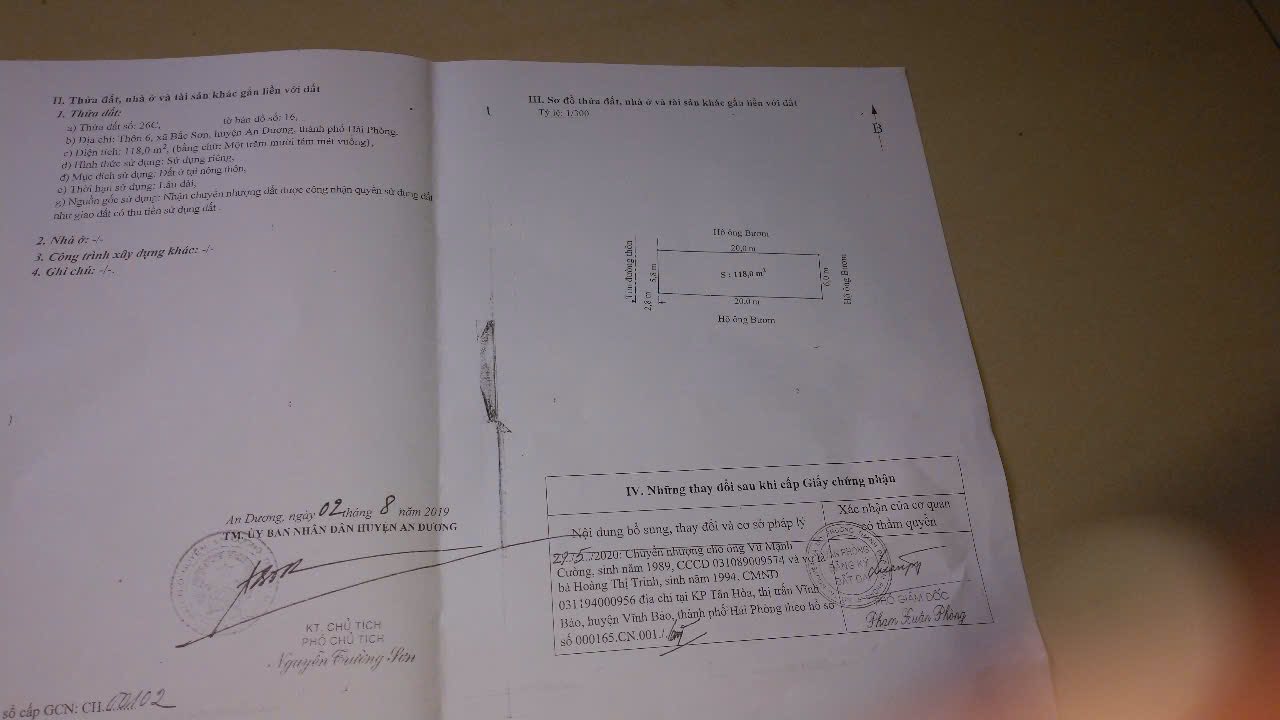 Đất nền An Dương Hải Phòng 118m² giá 2.719 tỷ - Đường thông ô tô thuận lợi!