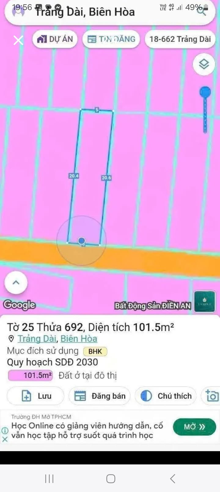 Đất nền Trảng Dài Biên Hòa 100m² giá 900 triệu - Pháp lý rõ ràng, vị trí thuận lợi!