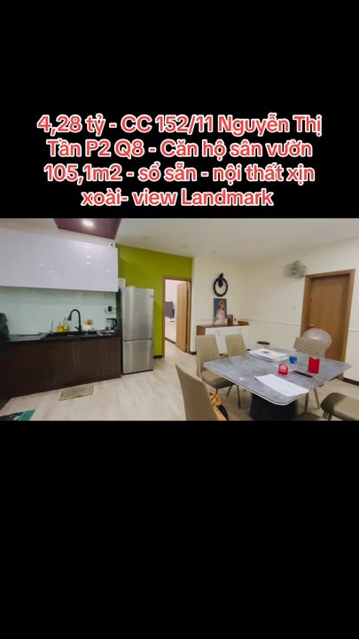 Căn hộ chung cư 152/11 Nguyễn Thị Tần, Q8 - 105,1m² giá 4,28 tỷ - Sẵn sàng vào ở ngay!