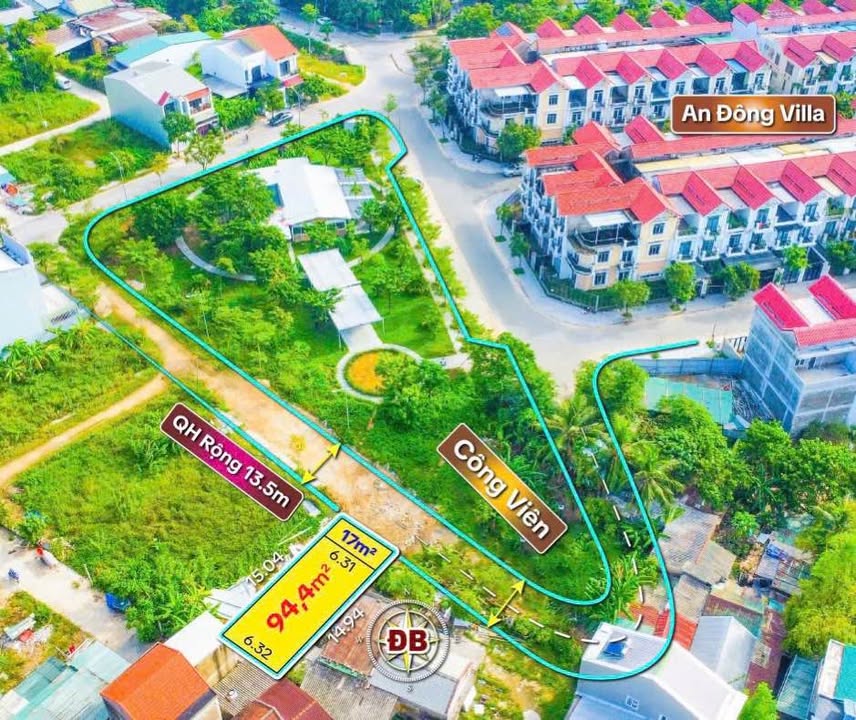 Đất Xen Ghép Khu An Đông Villa Huế 94,4m² - Cơ hội đầu tư hấp dẫn!