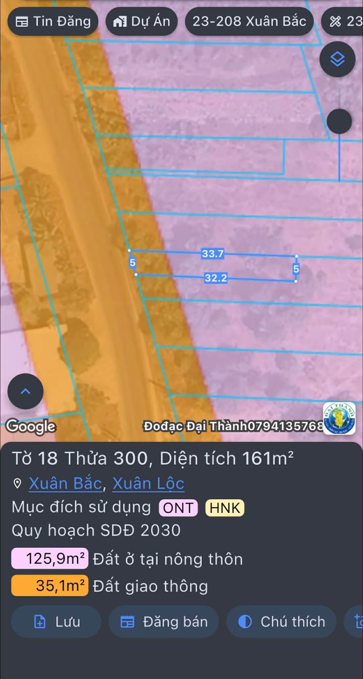 Đất mặt tiền đường nhựa Xuân Bắc 160m² giá 1.6 tỷ - Tiềm năng tăng giá tốt!