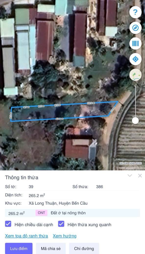 Đất thổ cư Long Thuận Bến Cầu 252m² chỉ 300 triệu - Cơ hội đầu tư tuyệt vời!